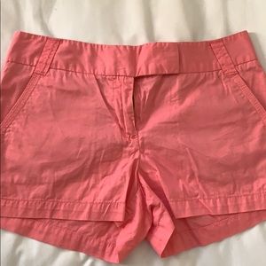 JCrew pink chino shorts